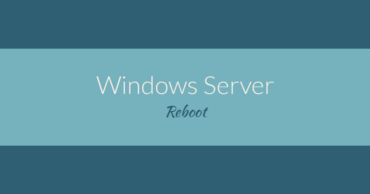 Windows ServerでWindows Update後の再起動を予約した時間に行う方法